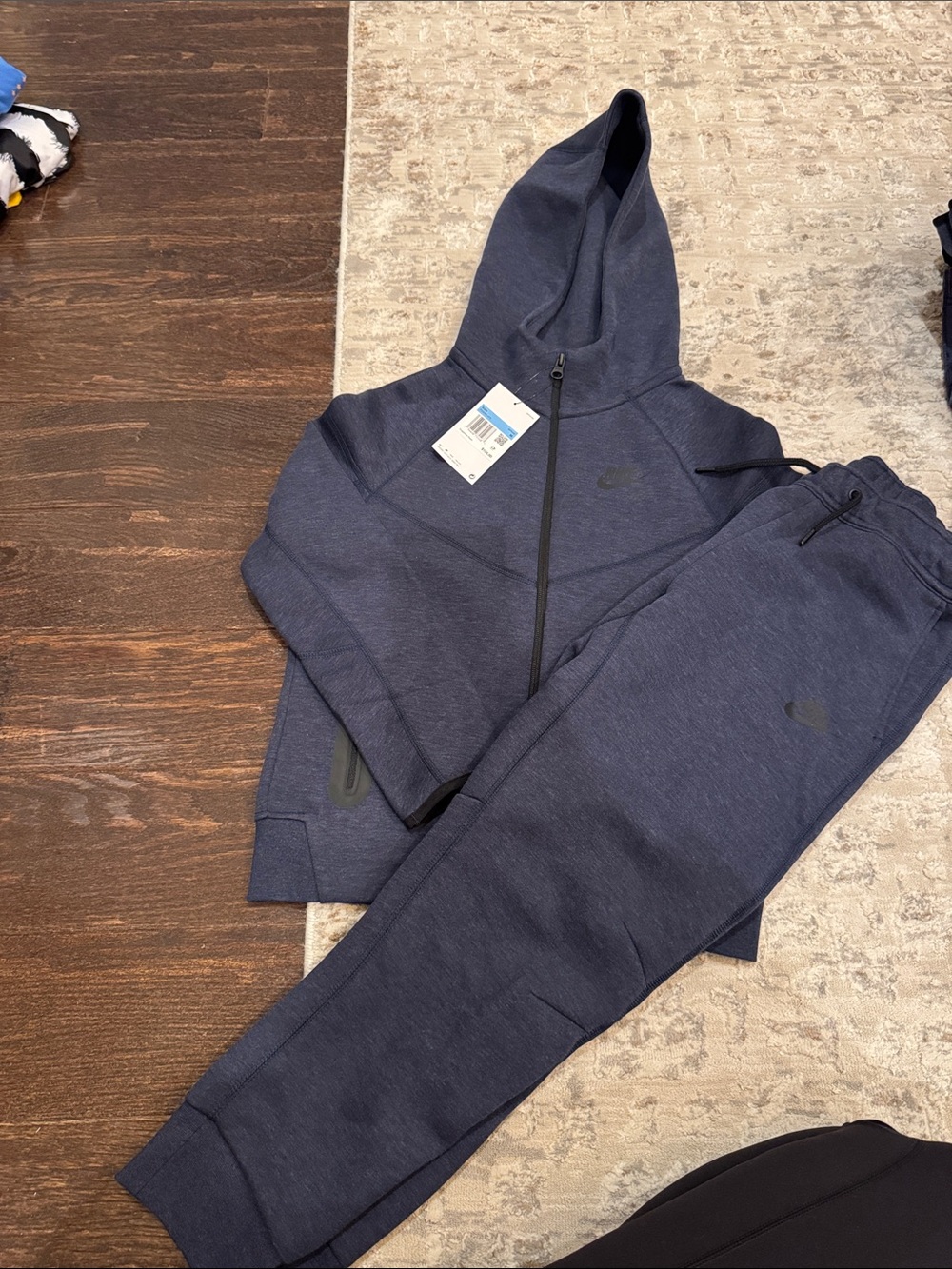 Nike Kids Navy Jogger & Zip-Up Hoodie Set